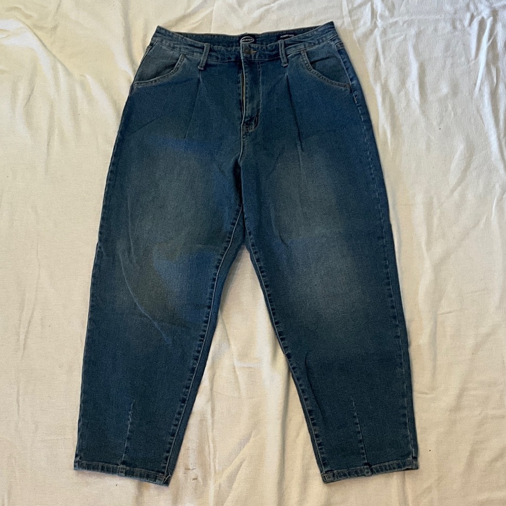 High-Rise Relaxed Fit Women's Jeans - Dark Indigo